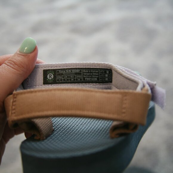 Teva Sandals in Green, Gray, and Brown - Picture 3 of 5